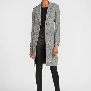 Houndstooth Two Button Express Coat
